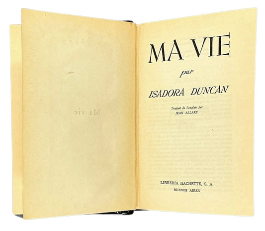 Ma Vie. French translation published in Buenos Aires.