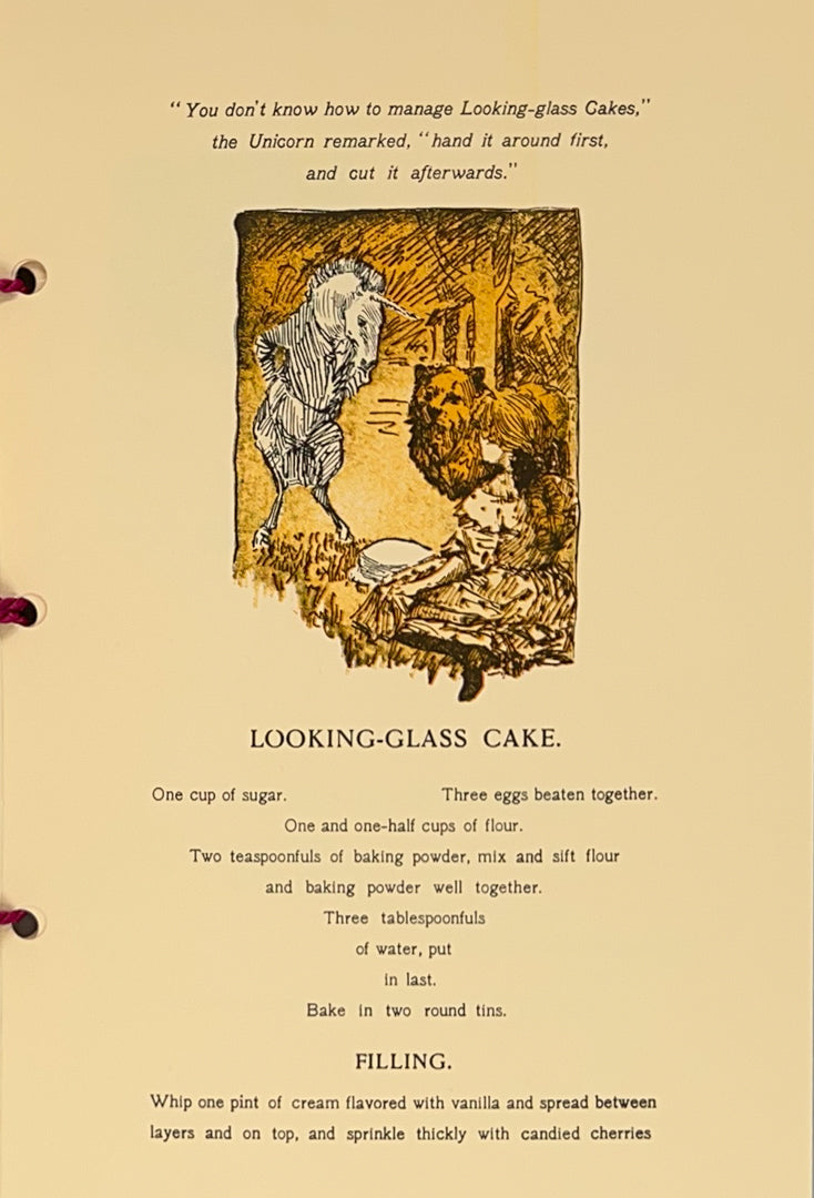 Alice in Wonderland Cookbook. With Erratum slip and signature.