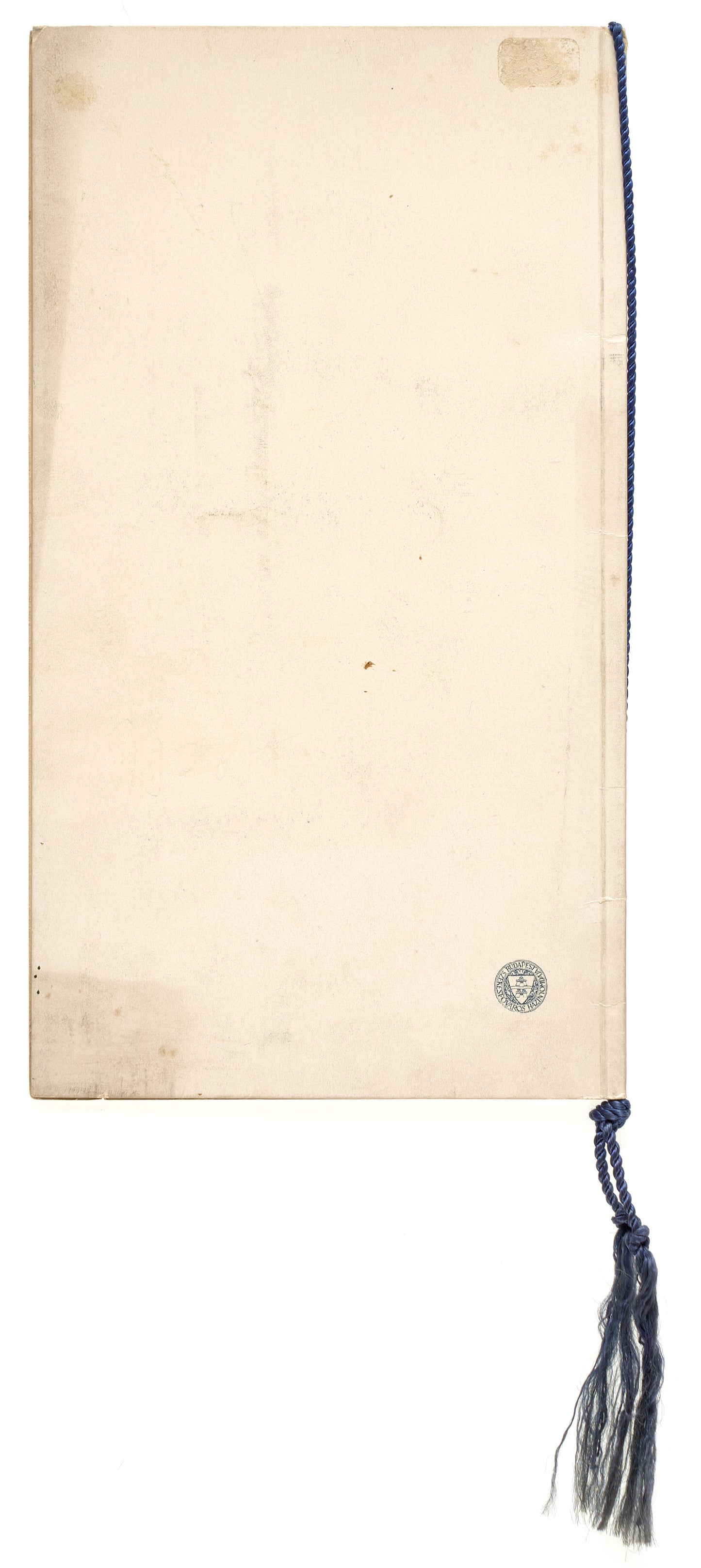 Menu of the Lunch Given by the Municipality of the City of Budapest in Honour of the British Hotelkeepers.