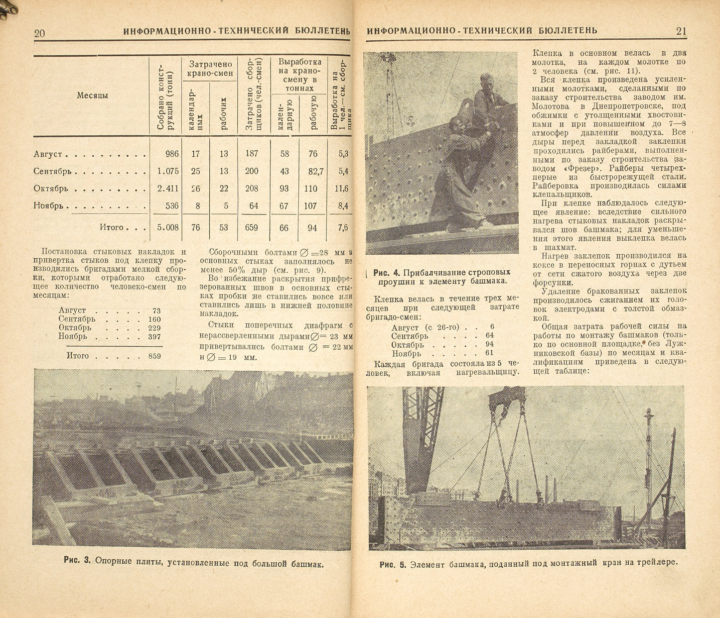 Information-Technical Bulletin. Management of the Palace of Soviets Construction. Rare 'not for sale' issues for specialists.