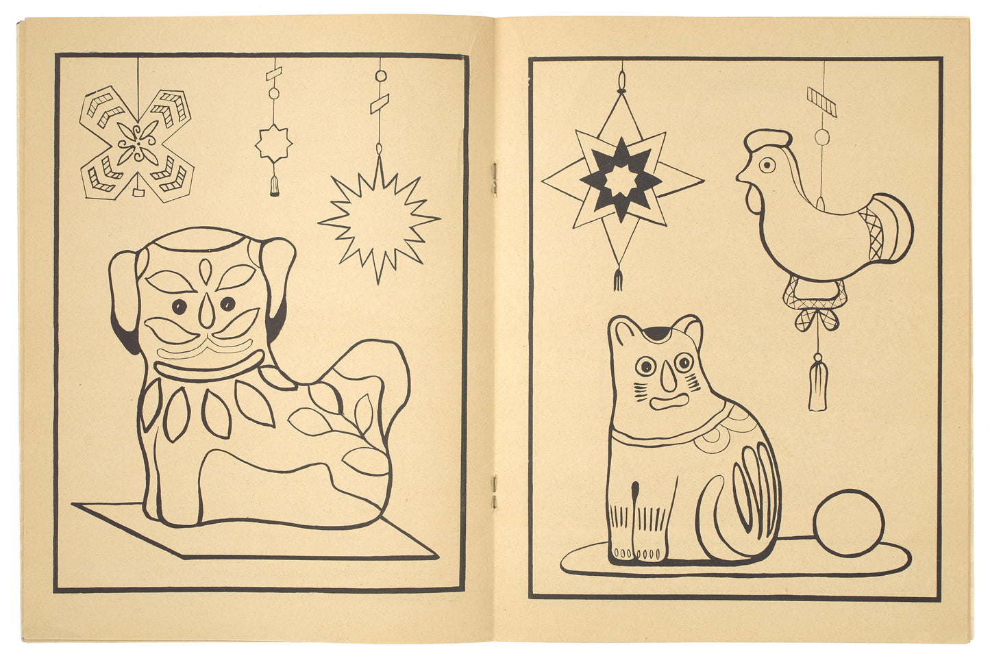 Chinese Folk Toys. Rare coloring book.