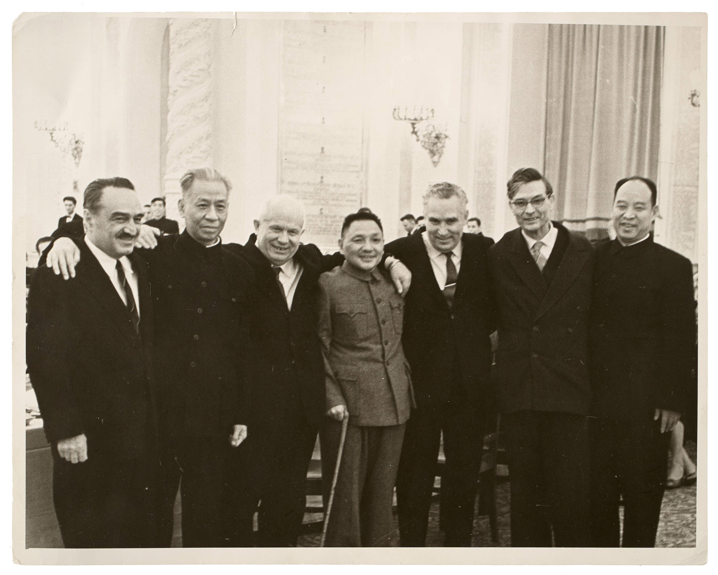 Liu Shaoqi, Deng Xiaoping and Peng Zhen in Moscow. Photography.