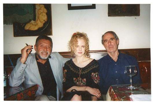 Roman Kaplan, Nicole Kidman and Philip Roth. Original photography.
