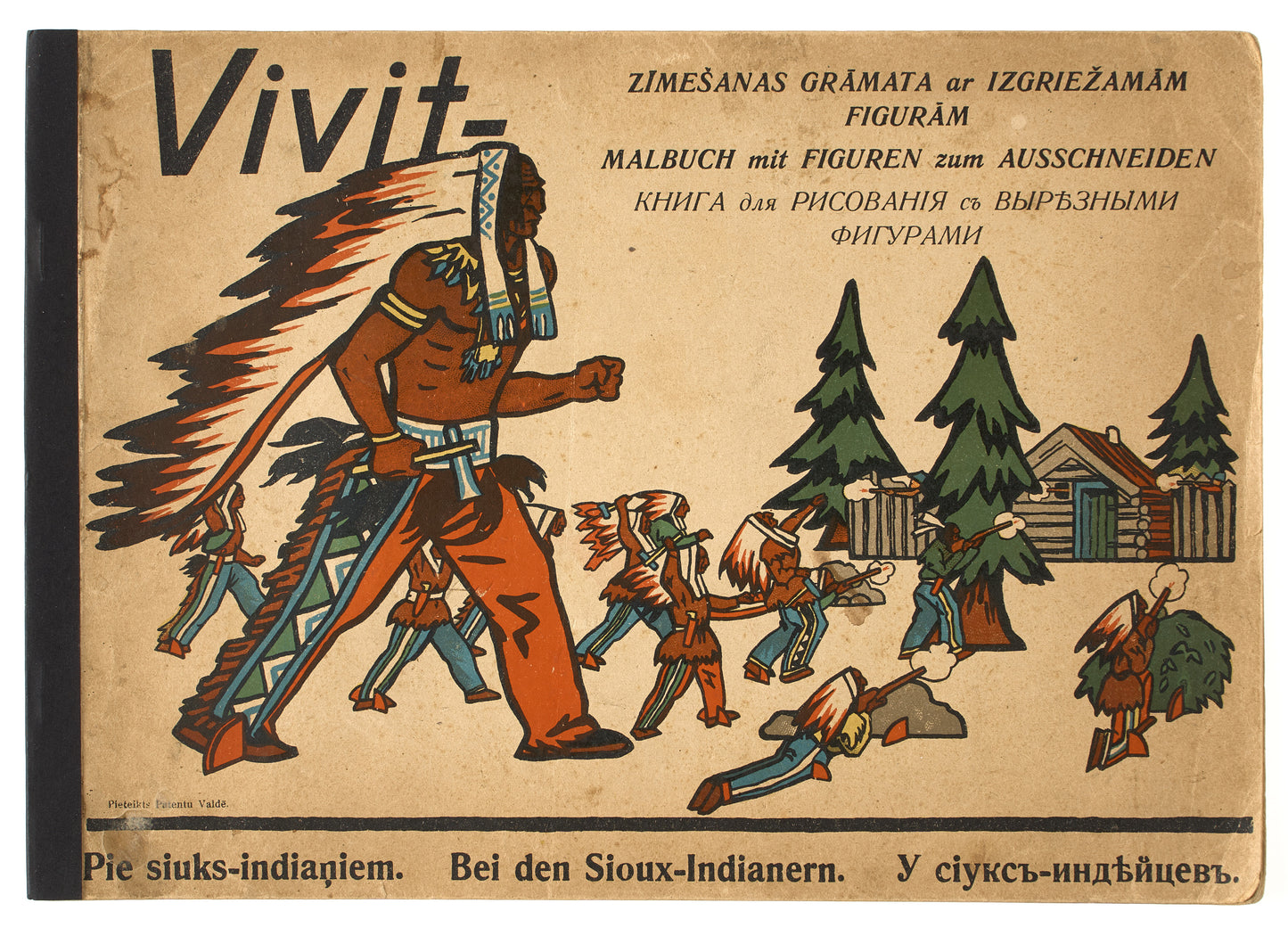 Among the Sioux Indians. Rare cut-out book.