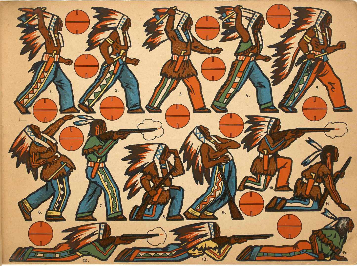 Among the Sioux Indians. Rare cut-out book.