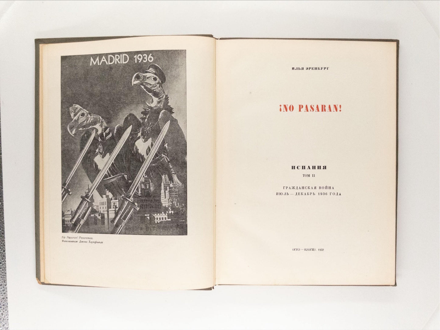 Spain. 2 vol. The important photobook designed by Lissitzky.