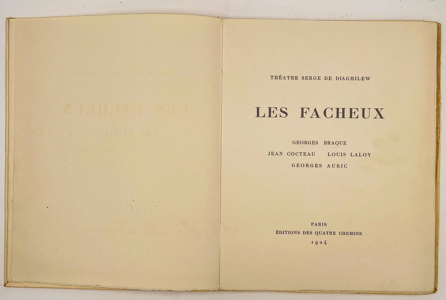 The Bores: Theatre of Serge Diaghilev. No 358 of 385 copies on Vélin d'Arches.