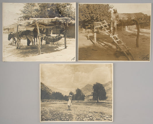 Scientific expedition to Tajikistan. Three large-format photos.