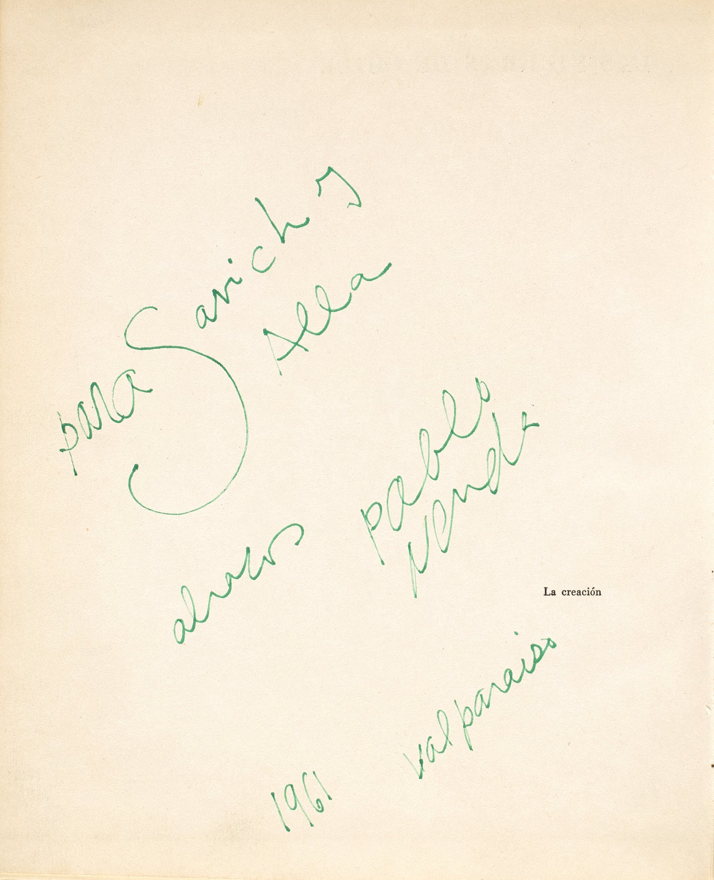 The Stones of Chile. Signed and inscribed by Pablo Neruda to his Russian translator