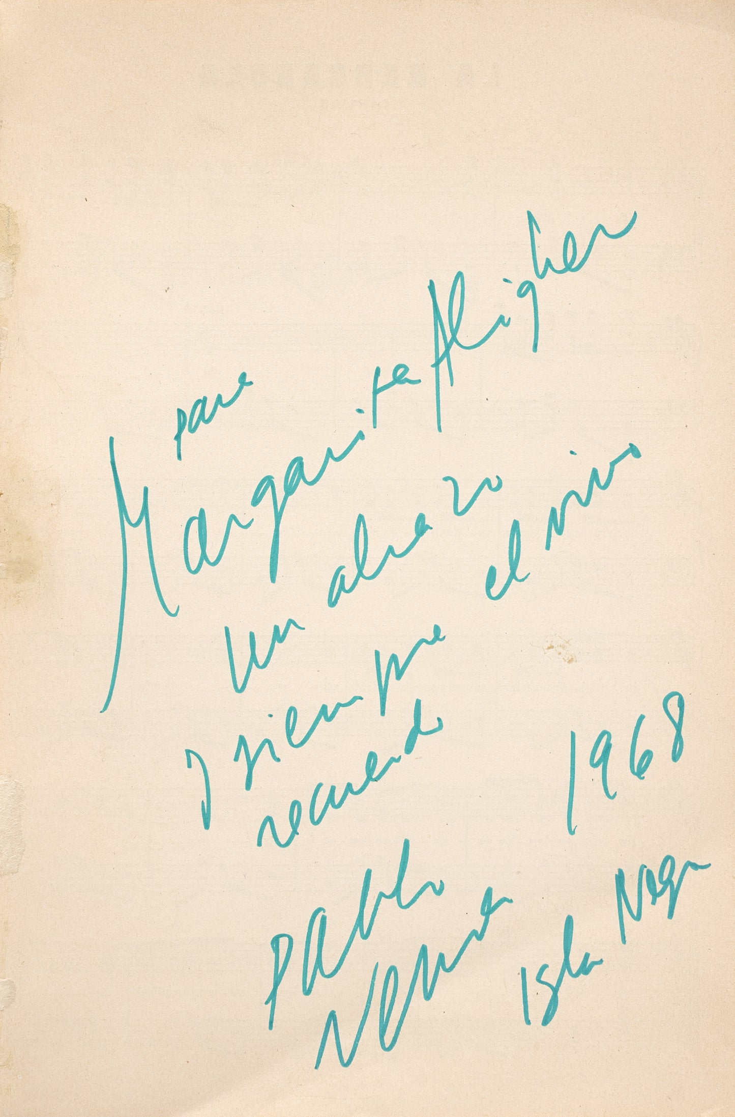The Barcarolle. Signed and inscribed by the author to the Russian female-poet