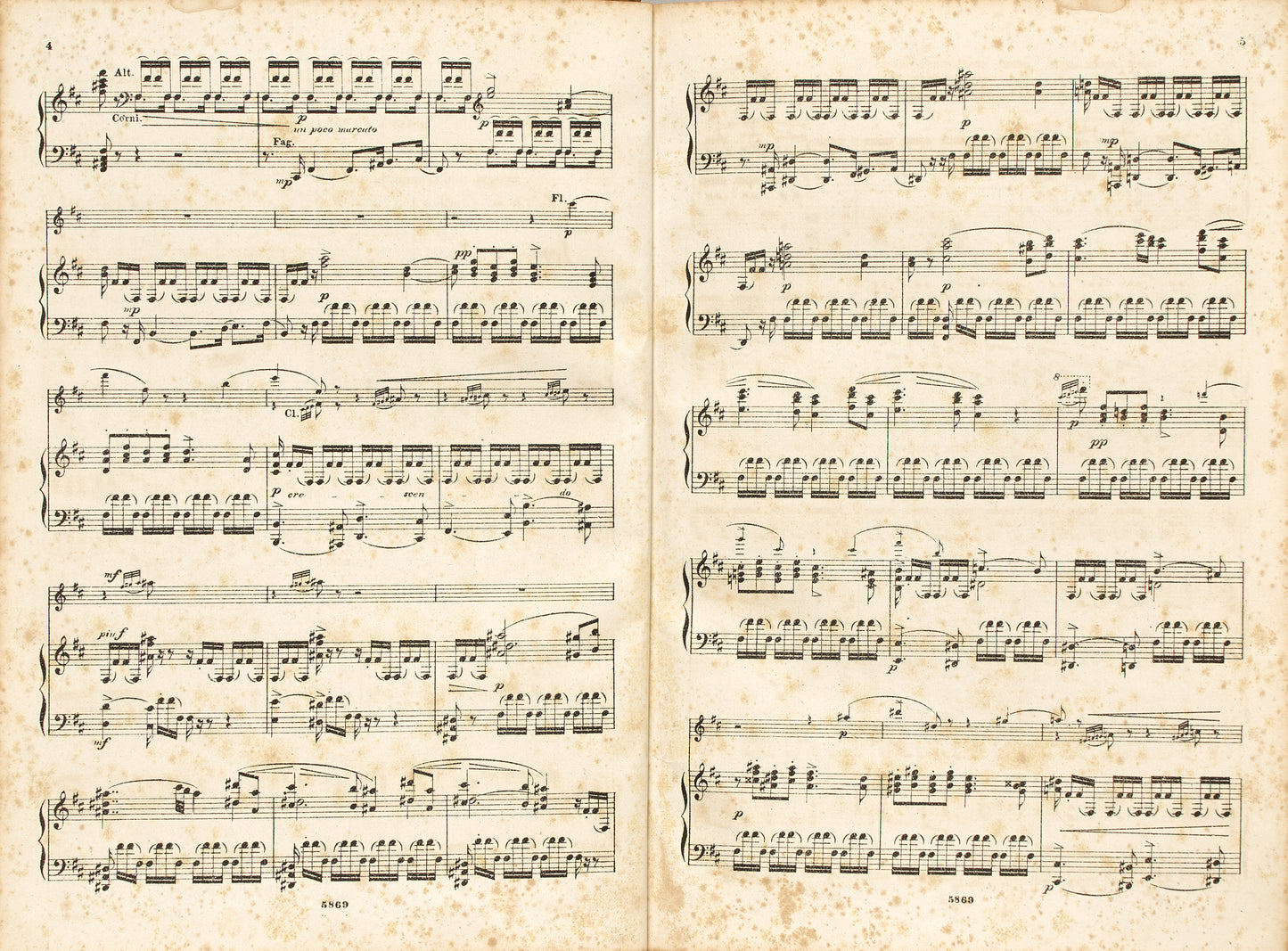 Mazeppa: Opera in three acts. Rare printed musical score.